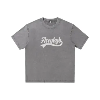 YK&YB T Shirts Unisex Washed Gray