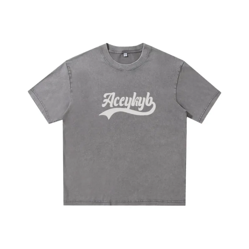 YK&YB T Shirts Unisex Washed Gray-0