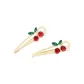 Cherry Pearl Duckbill Clip
