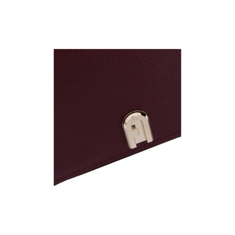 Furla 1927 Collection Leather Crossbody Bag, Shoulder Bag Women's Burgundy Red-3