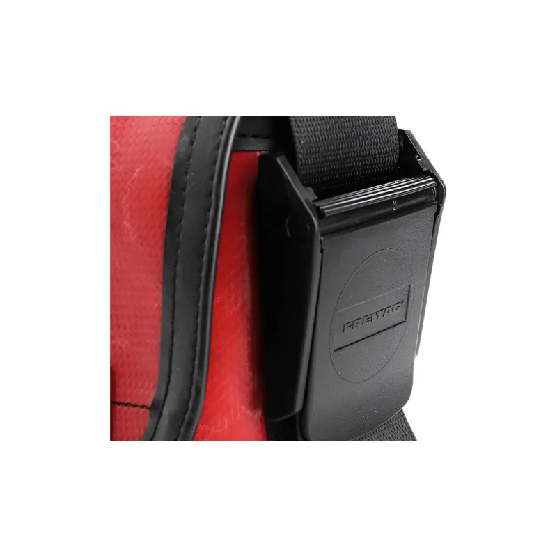 FREITAG Polyester Messenger Bag, Crossbody Bag, Shoulder Bag Unisex Red & Black-7