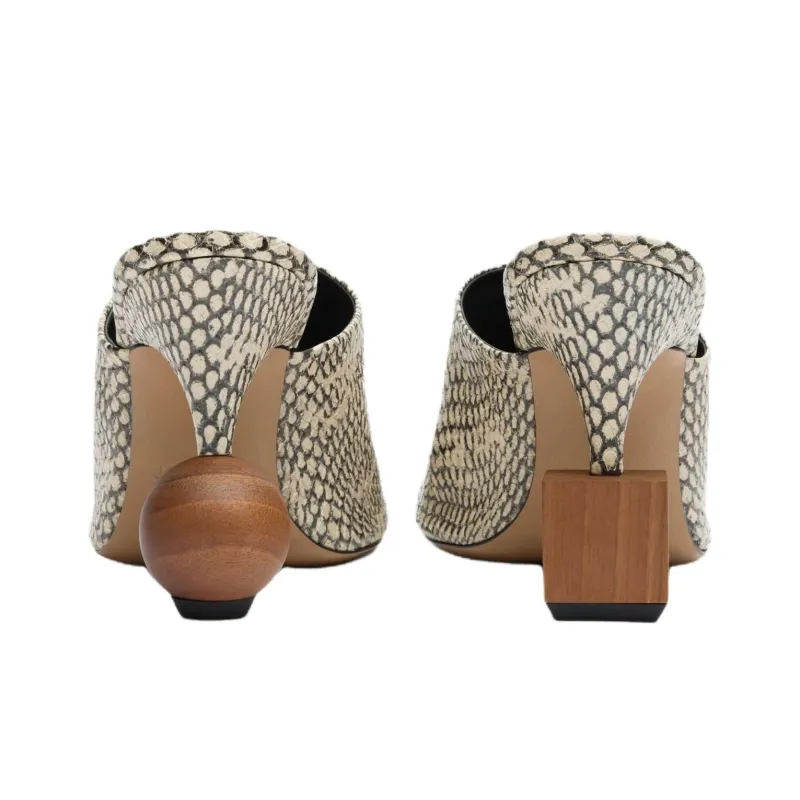 Jacquemus Closed Toe Slippers 9cm Women's Light Umber-4