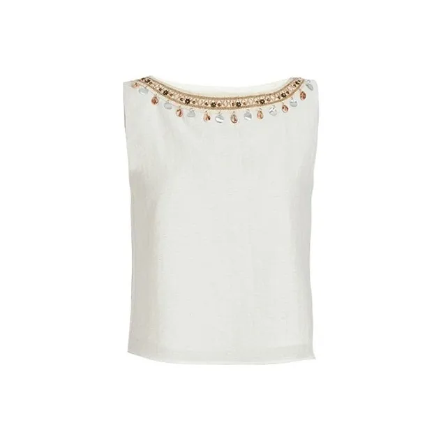HDFULERN Shirts Women's Ecru-0