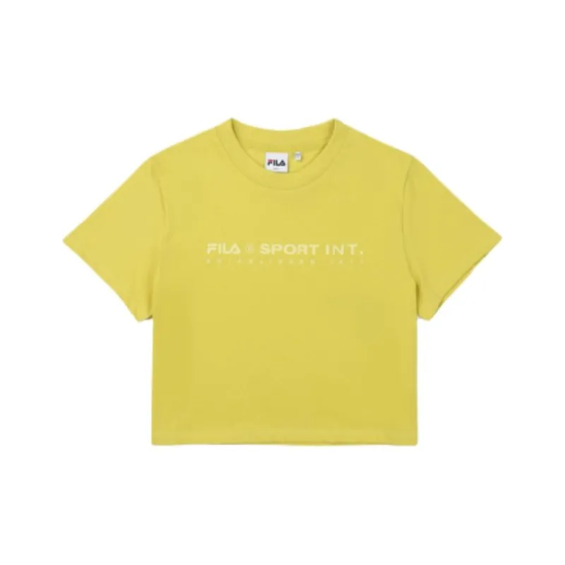 FILA Crop Tops Women's Yellow-0