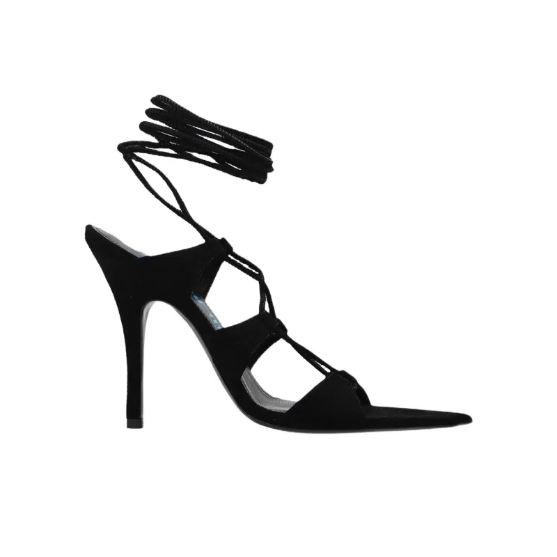 The Attico Renèe One Strap Sandals 10.5cm Women's Black-1