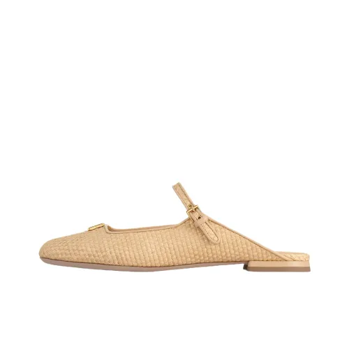 LOUIS VUITTON Swing Closed Toe Slippers Women's Beige