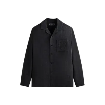 KITH SS25 Adonis Camp Collar Shirt Men's Black