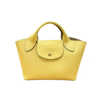LONGCHAMP Épure Cow Leather Tote Bag, Shopping Bag, Shoulder Bag, Handbag Mini Women's Yellow