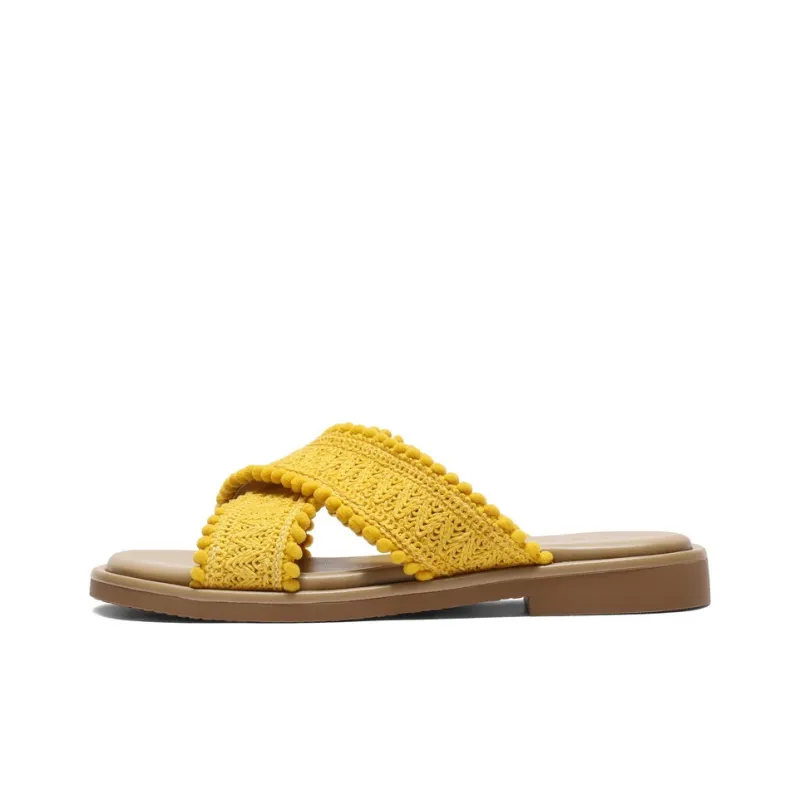 BELLE Slide Slippers Women's Ecru-5