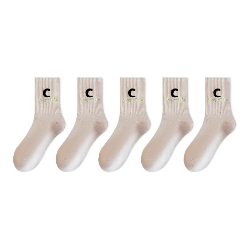 LUOLIAN Mid Calf Socks Women's 5 Pack-4