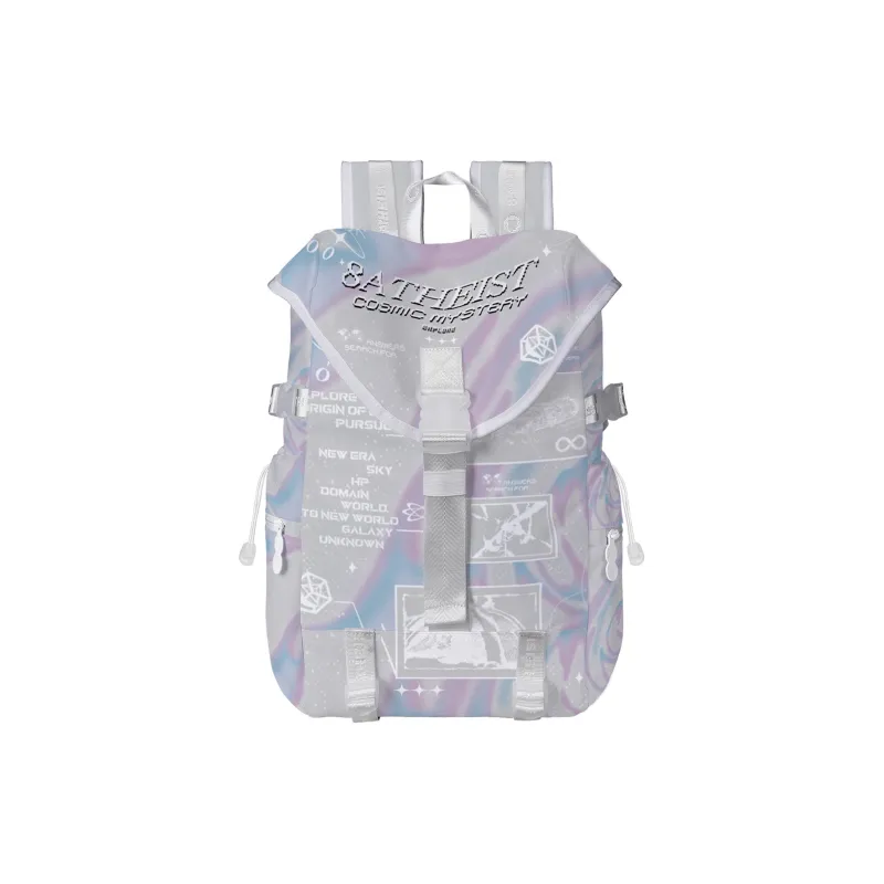8atheist Polyester Backpack Regular Unisex Ecru-17