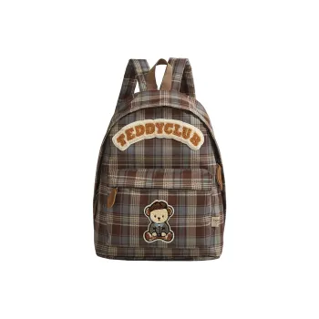 Teddy Bear Collection Nylon Backpack Women's Brown