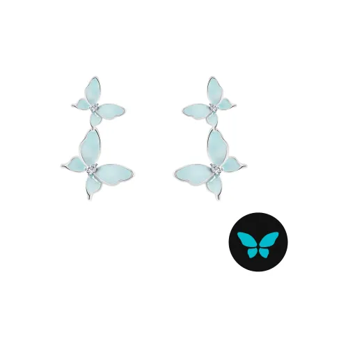 KEYS VIA Copper Alloy S925 Sterling Silver Stud, Synthetic Cubic Zirconia Earrings Women's