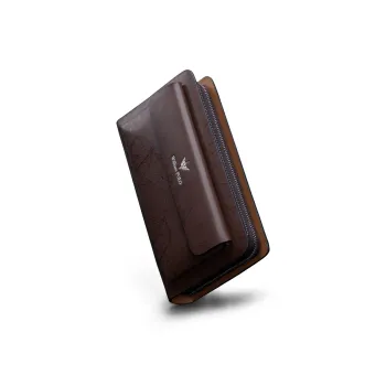 WilliamPOLO Cow Leather Clutch Men's Black/Coffee