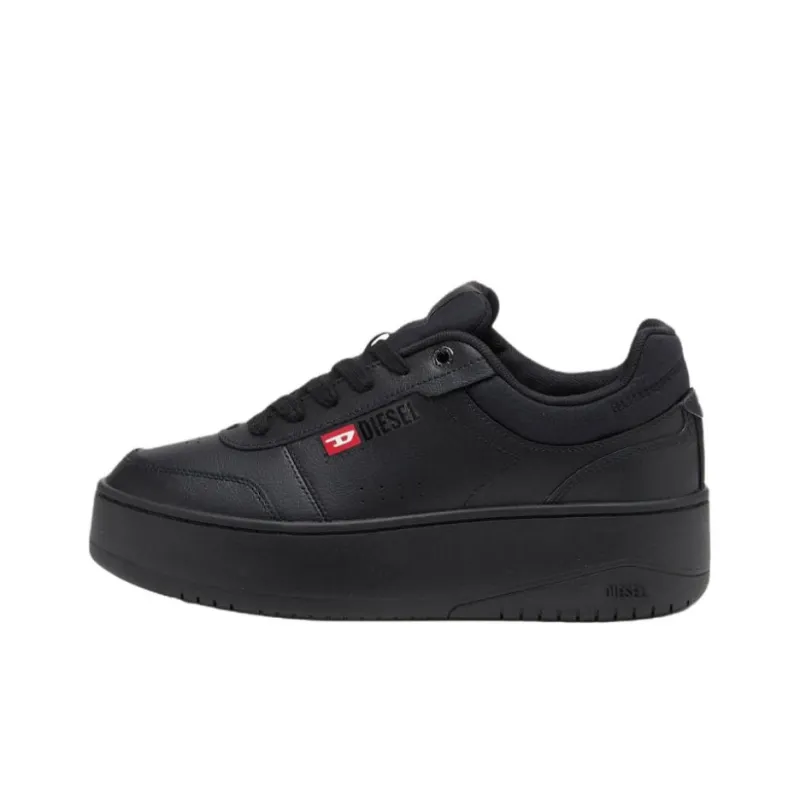 DIESEL S Athene Low Top Skateboard Shoes 4.5cm Women's Black-0
