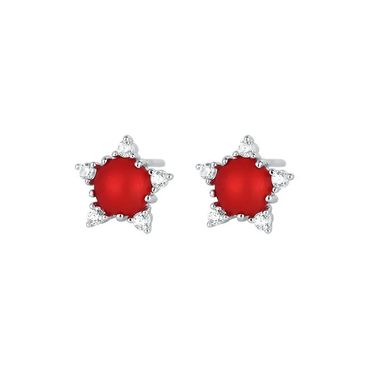 PHOENIXSILY 999 Fine Silver Stud Earrings Women's-0