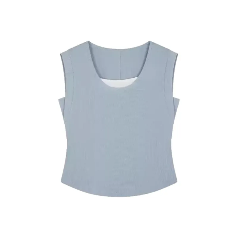 Mu Xiao Xin T Shirts Women's Blue & White-0