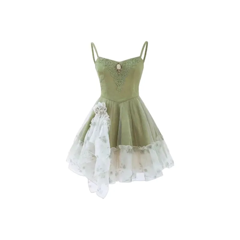 KKX Slip Dresses Women's Green-0