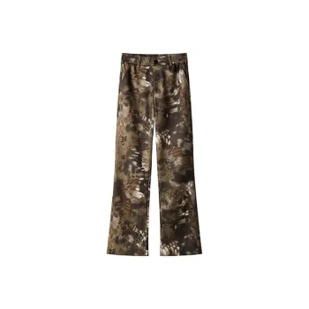 ROBINHOOD Jeans Unisex Coffee Snakeskin Print