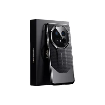 Record Star Carbon Fiber+PC Material Impact Resistant Phone Cases Compatibility With Huawei Mate 70 Business Formal