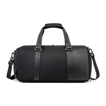 ARCTIC HUNTER Nylon Gym Bag Medium Size Men's Black/Khaki