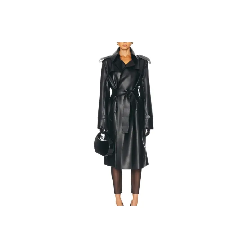 NORMA KAMALI Belted Trench Coat-0