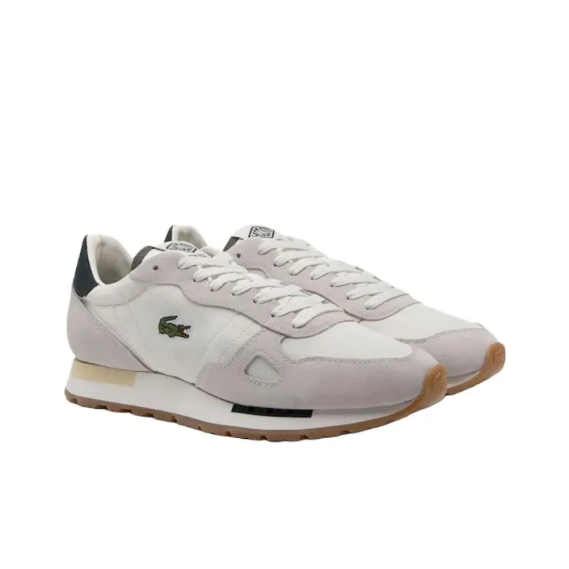 LACOSTE Partner 70S Anti Slip Wear Resistant Low Top Running Shoes Men's Beige-1