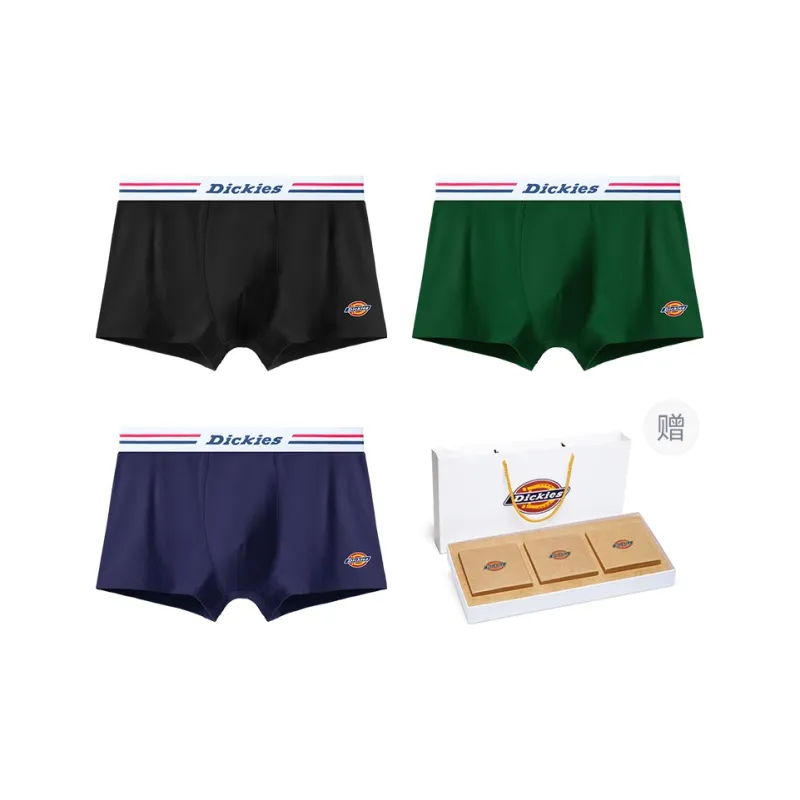 Dickies Cotton Like Gusset Underpants Men's Gift Box 3 Pieces+Handbag-0