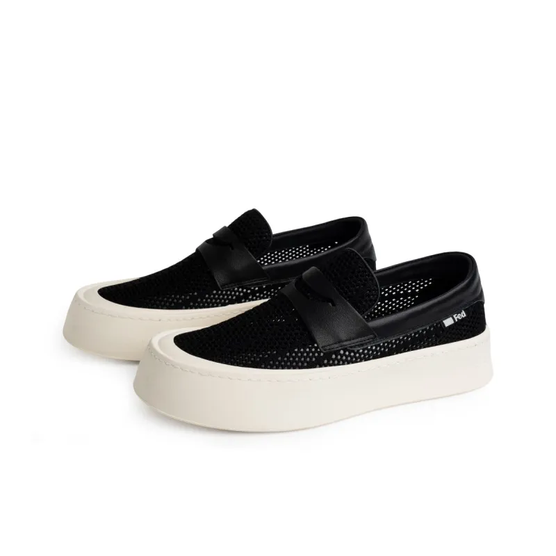 FED Men's Casual Shoes Men Low Top Black-1