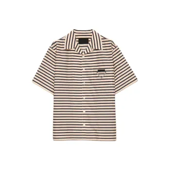 PRADA Shirt Men's Egg White Stone Color