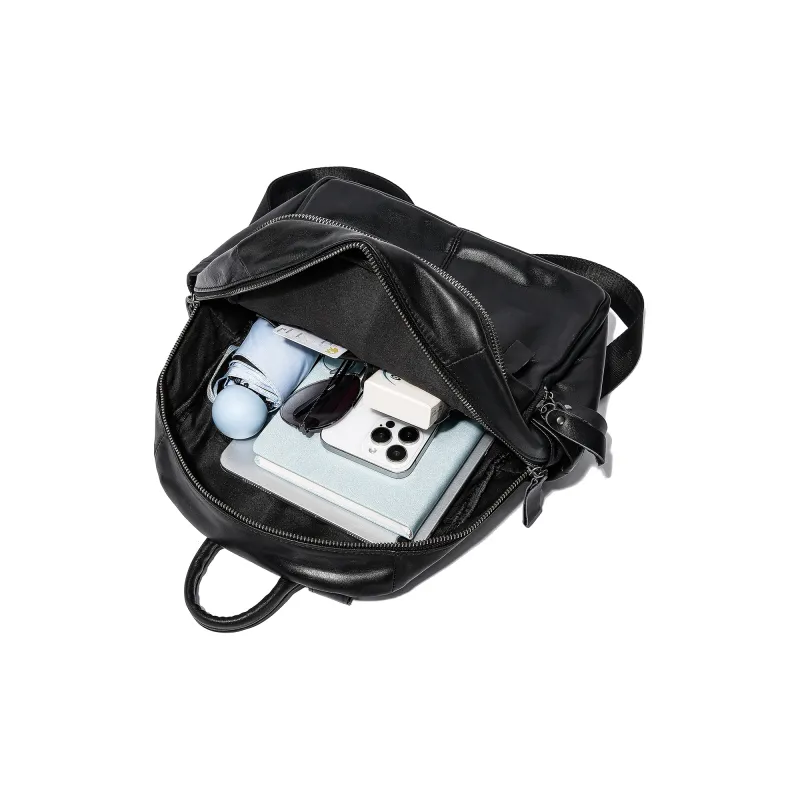 Ace Paul Cow Leather Backpack Regular Unisex Black-7