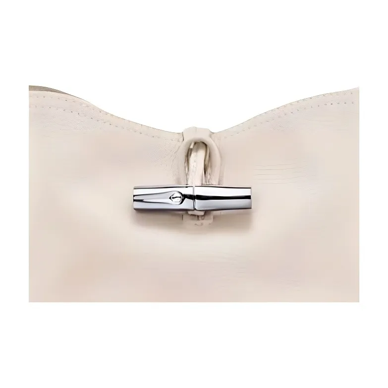 LONGCHAMP Le Roseau Cow Leather Bucket Bag, Shoulder Bag, Crossbody Bag, Handbag Mini Women's Paper White-1