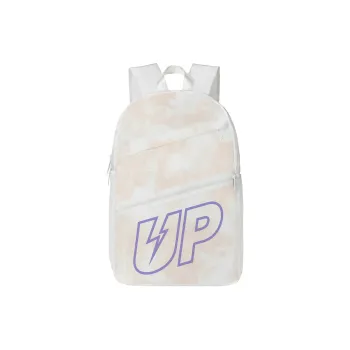 TURN UP Polyester Backpack Unisex Pearl White