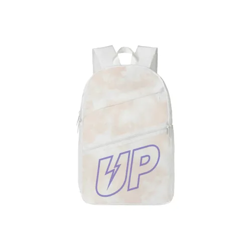 TURN UP Polyester Backpack Unisex Pearl White