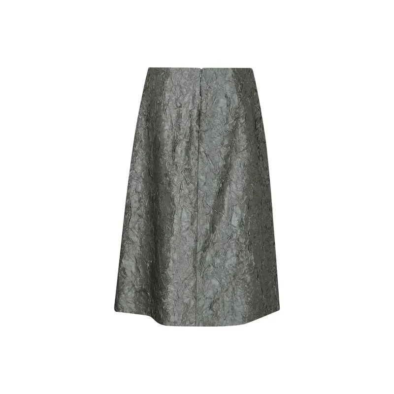 DRIES VAN NOTEN Casual Long Skirt Women's Silver-1