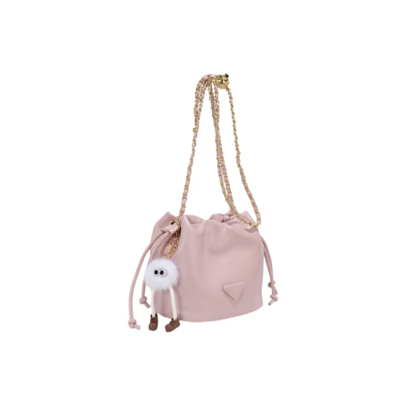 SHORT HAIR GIRL PU Shoulder Bag Regular Women's Pink/Black/White/Yellow-2