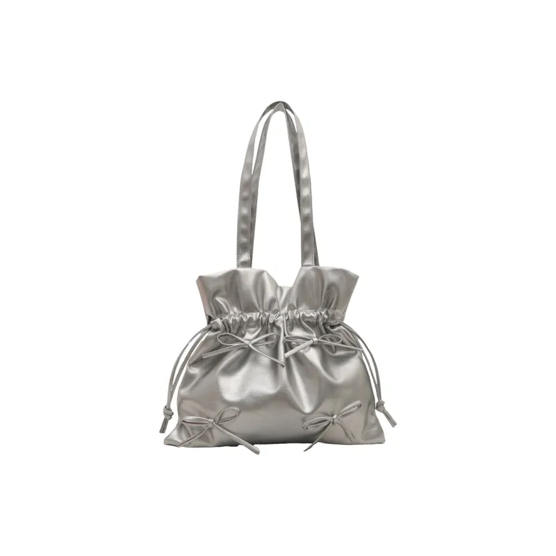 TOUTSEUL YOLO PU Tote Bag, Shoulder Bag Regular Women's White/Silver/Red/Black/Yellow-6