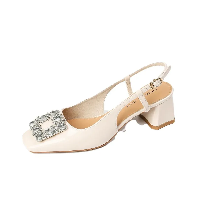 GOSO High Heels Women's Mustard Green/Ecru-7