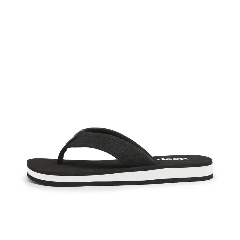 Jeep Rubber Sole Quiet Odor Resistant Abrasion Resistant Slip Resistant Quick Dry Flip Flops Unisex-0