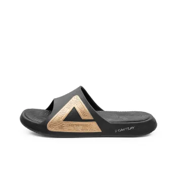 PEAK Tai Ji1.0 EVA Quiet Slip Resistant Abrasion Resistant Slide Slippers Men's Black Gold