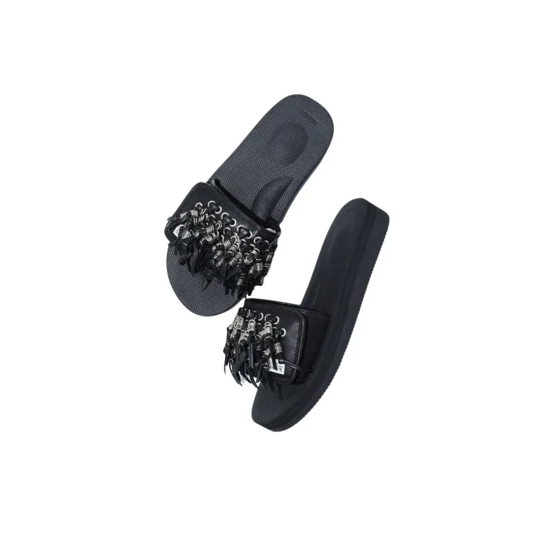 Suicoke x Toga Pulla Rubber Sole Quiet Slide Slippers 3.5cm Women's Black-2