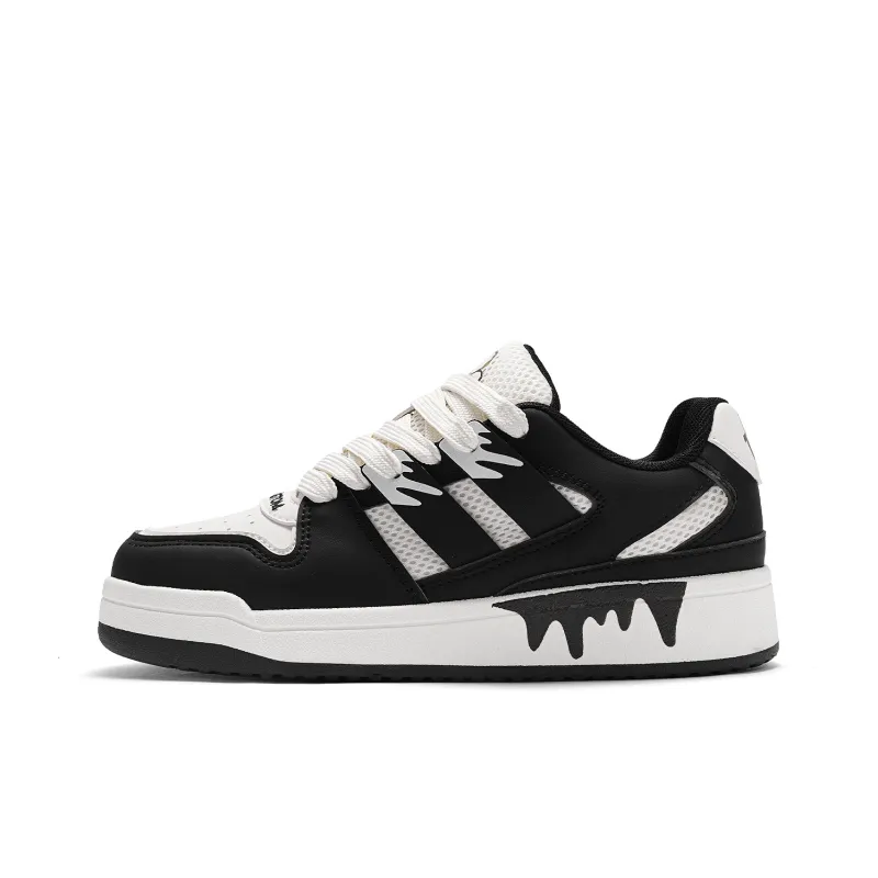 TALKING TOM Skateboard Shoes Unisex Low Top Black/White-0