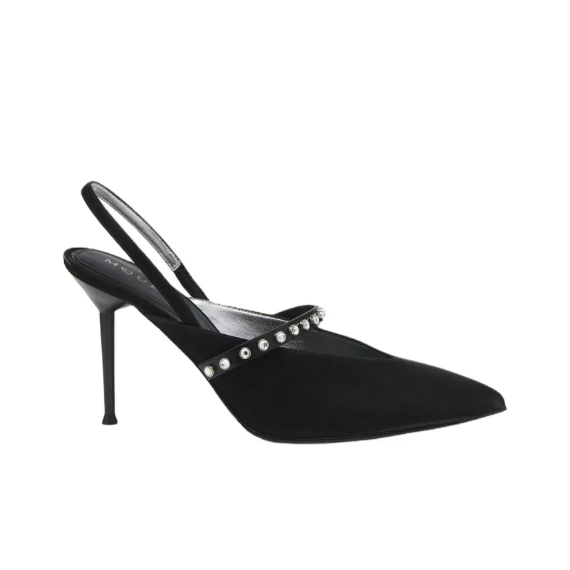 Alexander McQueen Revel Slim Heel High Heels 9cm Women's Black-1