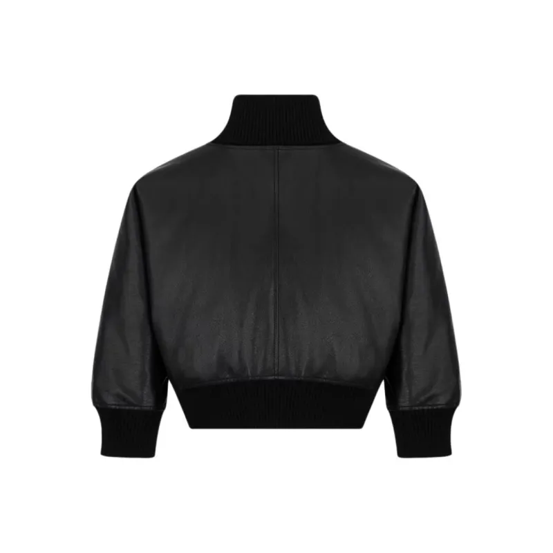 DIOR Leather Jacket Women's Black-1