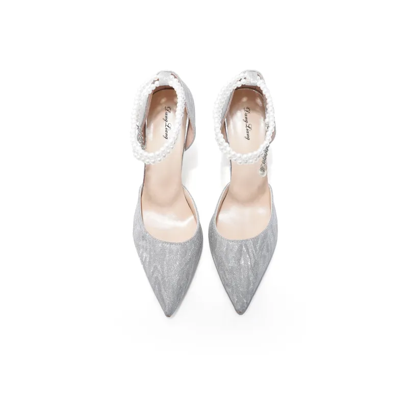 Be Good High Heels Women's Silver-3