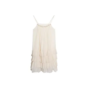 PZGE Slip Dresses Women's Apricot