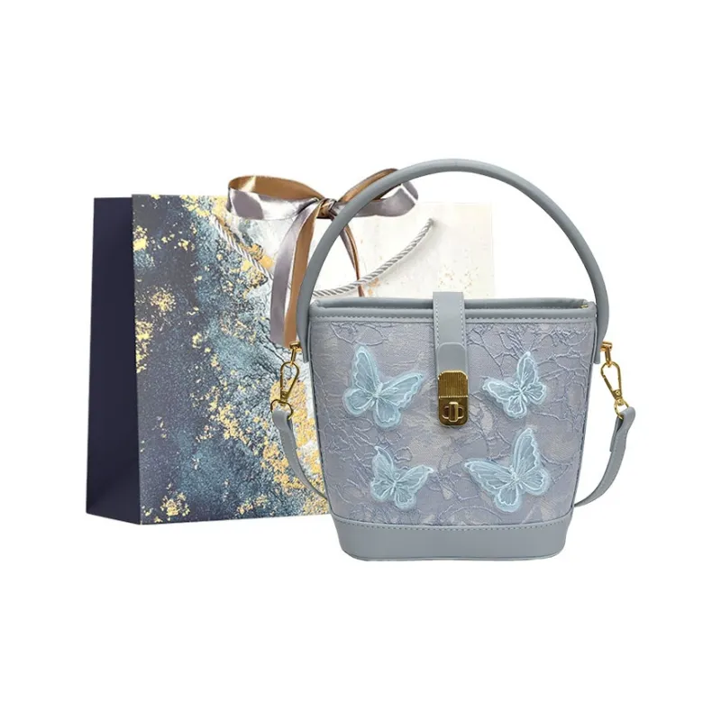Iman's House PU Bucket Bag, Shoulder Bag, Crossbody Bag, Handbag Regular Women's Pink/White/Blue/Black-9