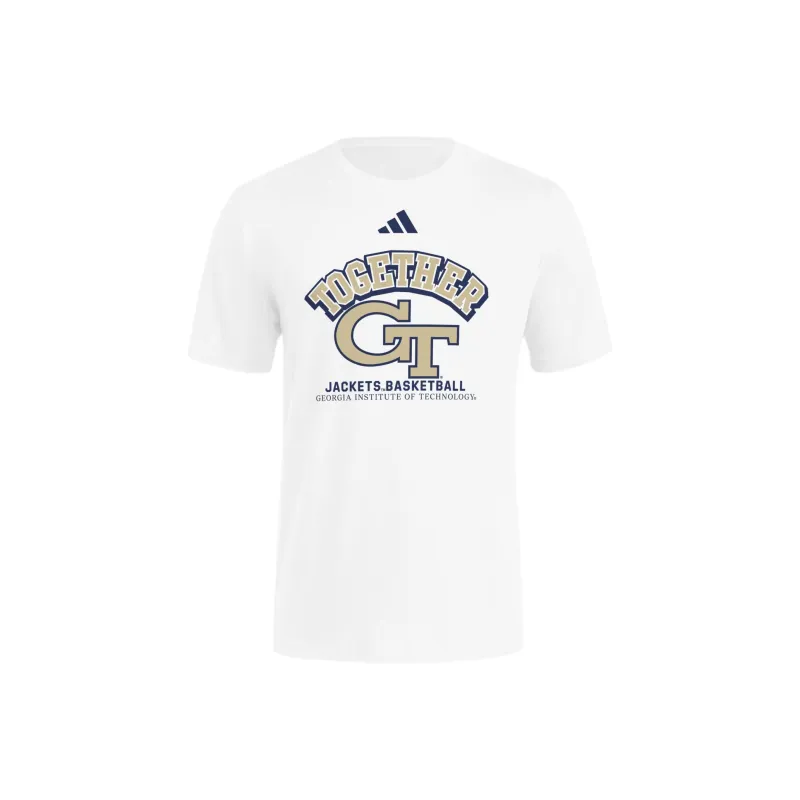 Adidas Free Shipping With AdiClub Georgia Tech Yellowjackets College Basketball Shooting Shirt-0