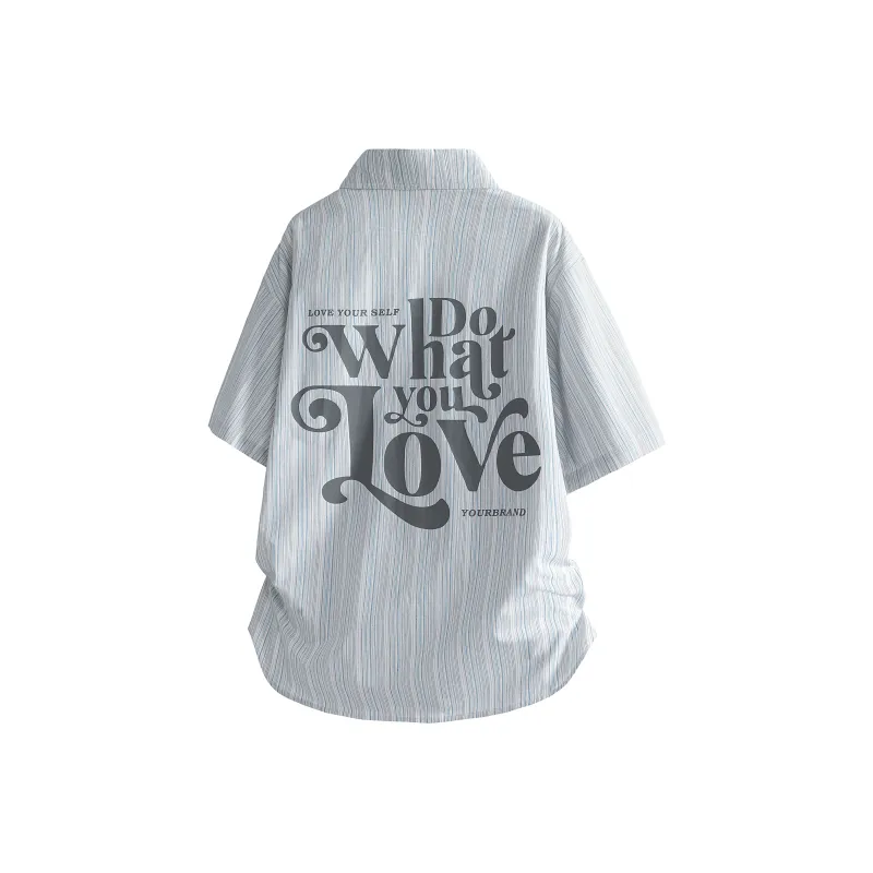 BOTH PLAY Shirts Unisex Gray Stripes-1