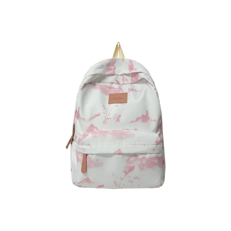 Parker Bear Composite Cloth Backpack Unisex Gray/Red/Green/Cherry Blossom Pink-16